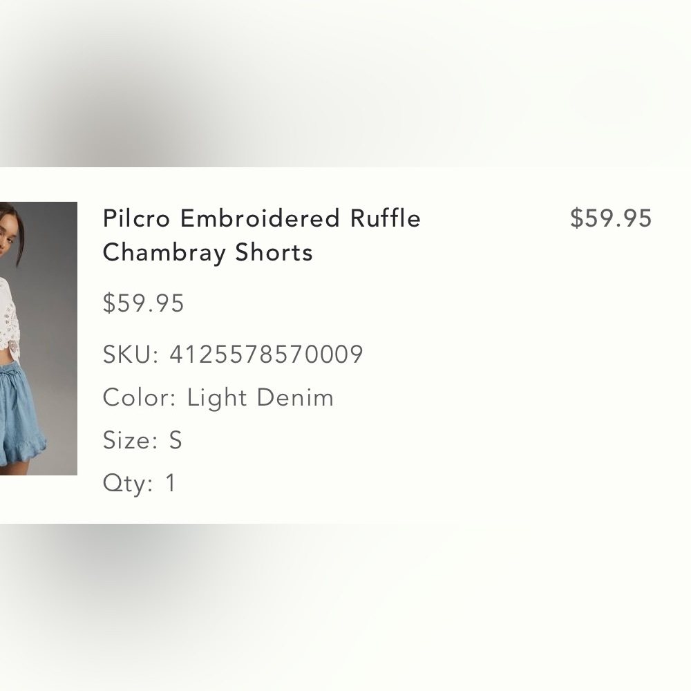 Pilcro Anthropologie Chambray Shorts - Picture 7 of 7